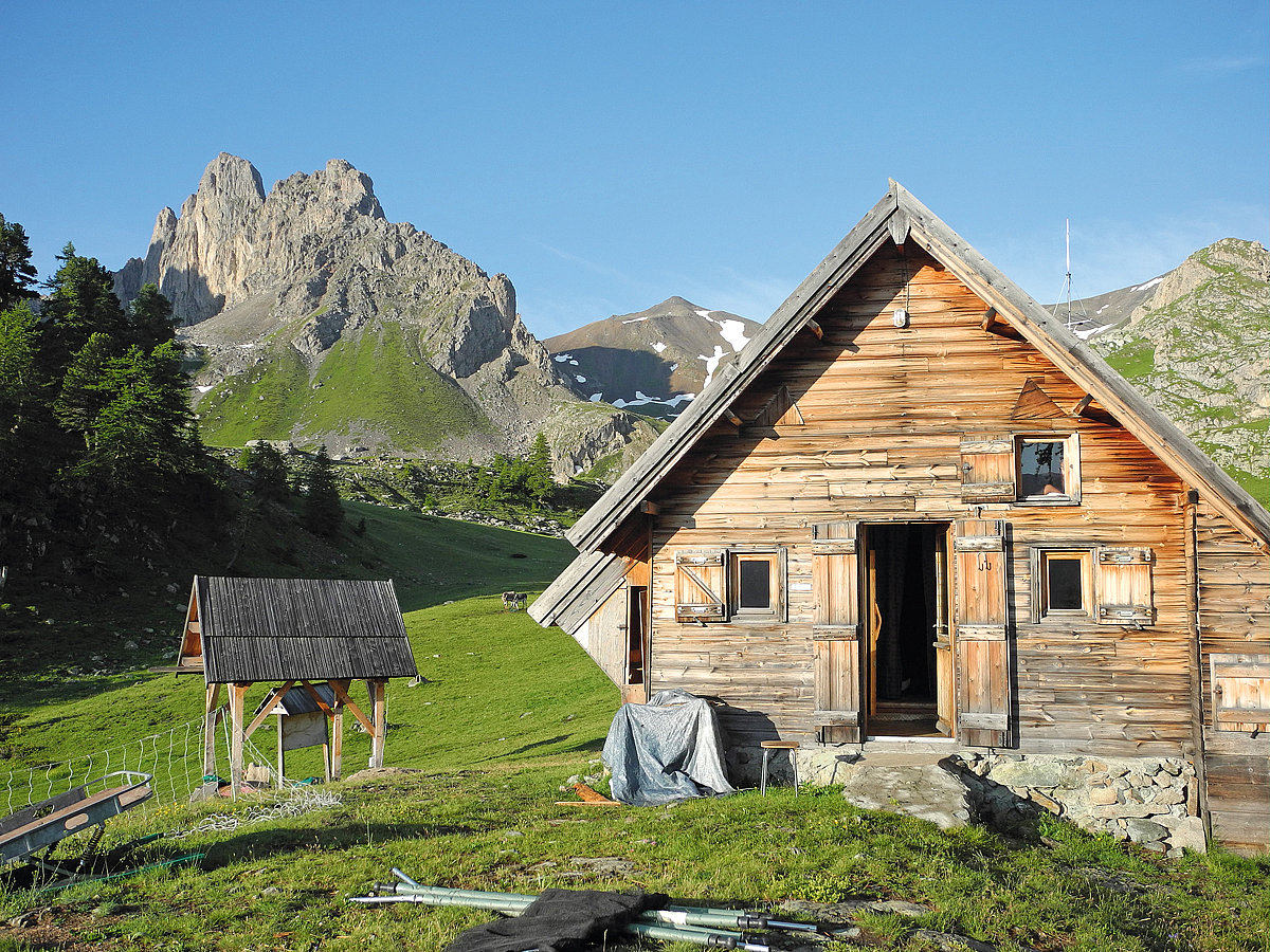 französische Berghütte