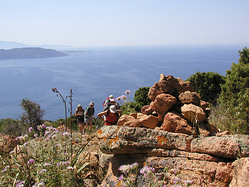 Blick auf das Meer vor Korsika