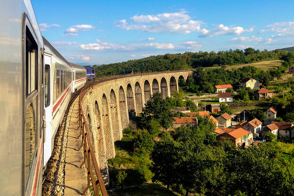 Blick aus Zug in Kroatien